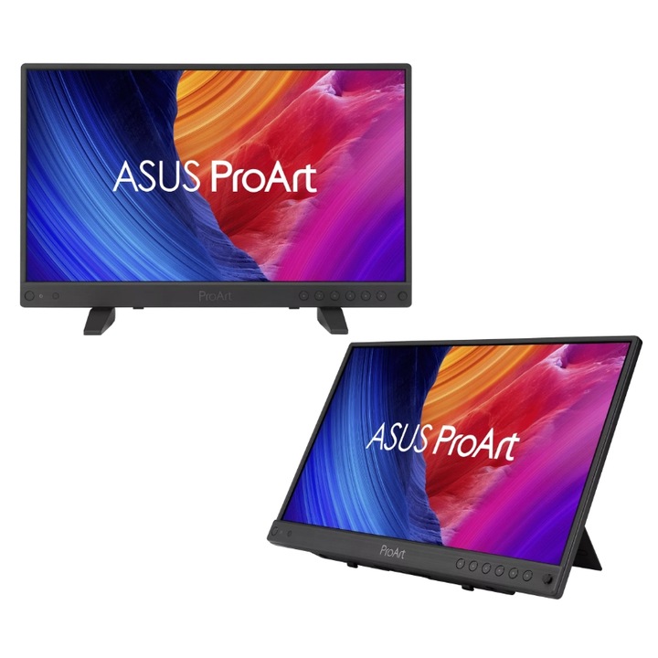 ASUS ProArt 15,6"-os IPS LED monitor, PA16USV, UHD 3840 x 2160, HDMI, USB-C, fekete