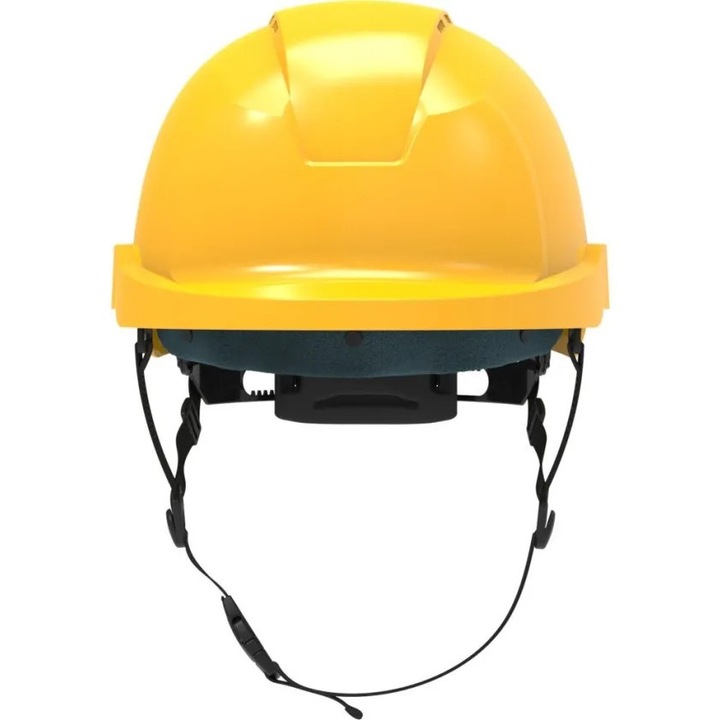 Индустриална защитна каска Protekt Atra 10V, ABS, 10 вентилационни отвора, регулиране 51–63 см, жълта