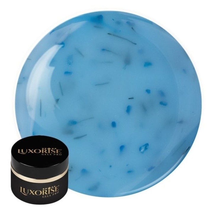 Gel UV Constructie Unghii RevoFlex Silk Petal LUXORISE 15ml, Aqua Sprinkle