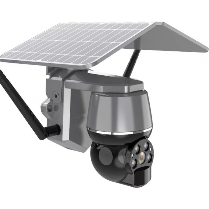 Camera de supraveghere, Portabila, Panou solar dublu monocristalin, conexiune 4G, Calitate de inalta definitie, Intelligent tracking, Pentru Micro SD, Conexiune flexibila la retea, Memento alarma la timp, Monitorizare fara griji, zi si noapte