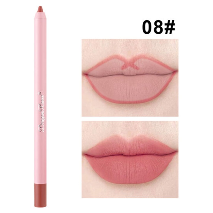 Creion de buze DragonRanee, rezistent la apă, 08, bej/maro