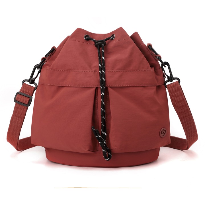 Könnyű és vízálló crossbody táska, Karminvörös, 24x14x30