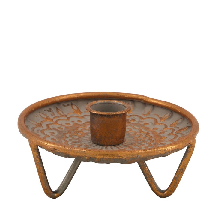 Sfesnic Dijk, 12x6 cm, Cupru, Finisaj Patinat, Trei Picioare