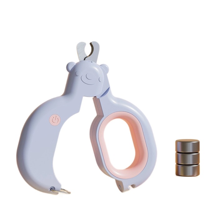 Cleste tuns unghii animale cu LED, albastru, 15x3cm