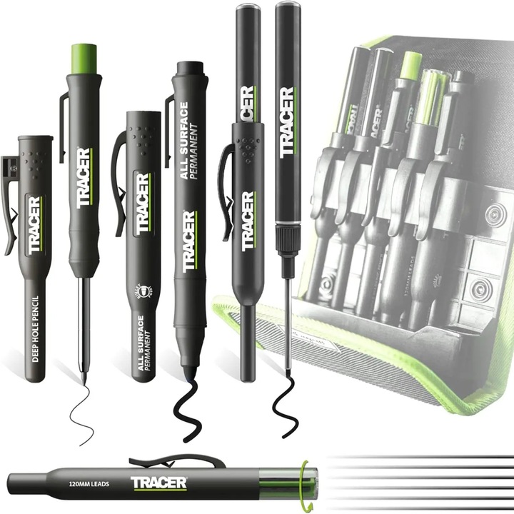 Kit Profesional de Marcaj 5-in-1 cu Cutie Magnetica de Depozitare pentru Santier - TRACER AMK5