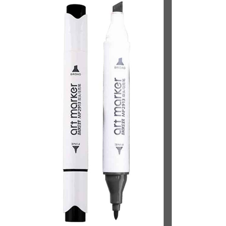 Markere Artisti Baoke 2vf 6-1mm Ulei Gri Inchis