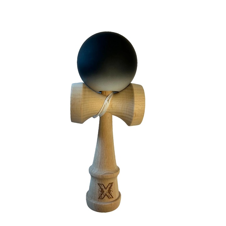 Kendama X Eredeti, Flippy, 18 cm, Professzionális, +9 év, fából, Gradiens modell, Fehér/Fekete