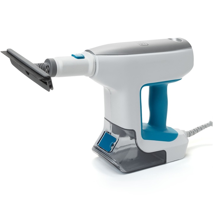 Aparat de curatat cu abur multifunctional 10 in 1 Black & Decker BHSM15FX10, putere 1500 W, 10 accesorii incluse, rezervor apa 500 ml, timp incalzire 30 s, elimina 99.9% dintre bacteriile cunoscute