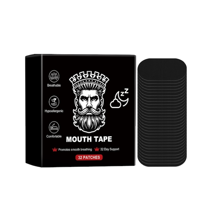 Plasturi Anti-Sforait pentru Gura - Banda Adeziva Stop Sforait, 32 Bucati (Pentru Somn Confortabil)