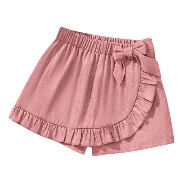 Fusta pantalon pentru fetite, roz, 7 ani, 122cm