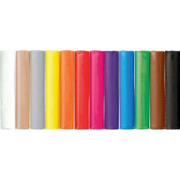 Пластилин Interdruk, 12 наситени цвята