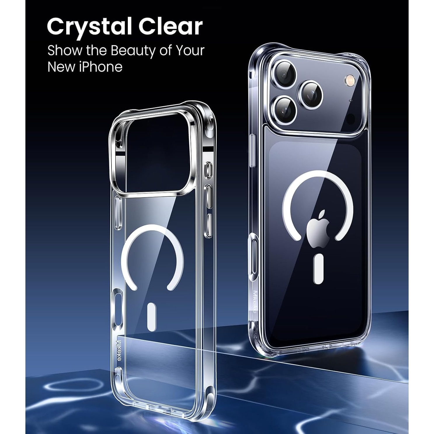 Husa pentru telefon 17 Pro, MingZhi, antimagnetica, transparenta, compatibila cu iPhone 17 Pro