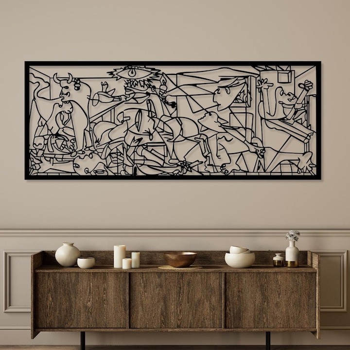 Tablou 3D decupat Guernica de Pablo Picasso 150x60 cm