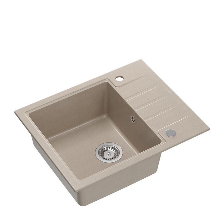 Chiuveta din granit PETER 116, 1 cuva, 62x50x20 cm, cu dop sifon