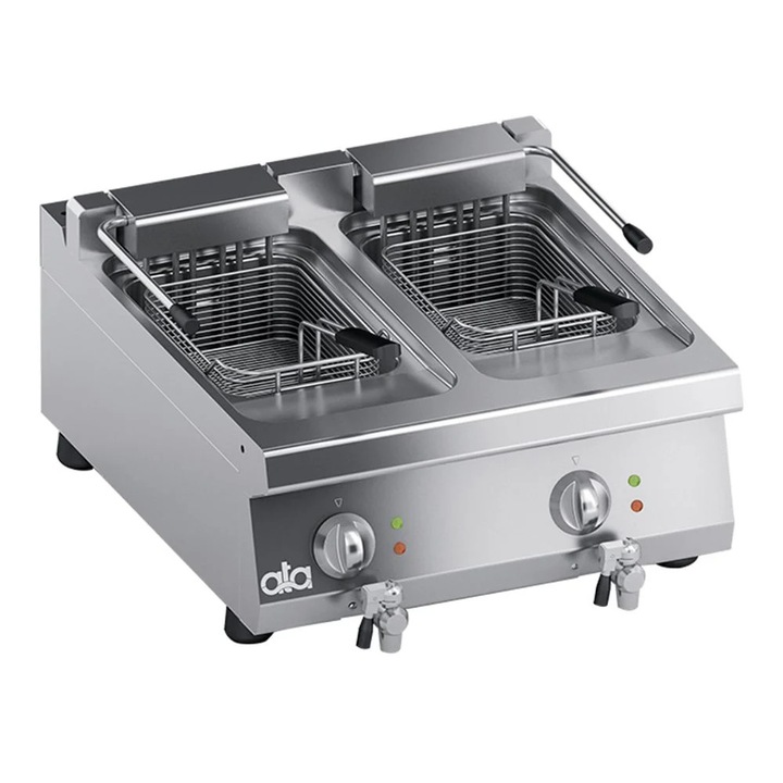 Friteuza profesionala dubla 2 x 11 Litri, electrica, 17,4 kW - ATA Italia