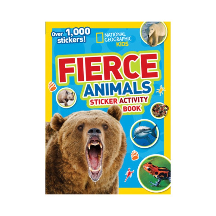 National Geographic Kids Fierce Animals Sticker Activity Book Over 1, 000 Stickers!, National Geographic Kids