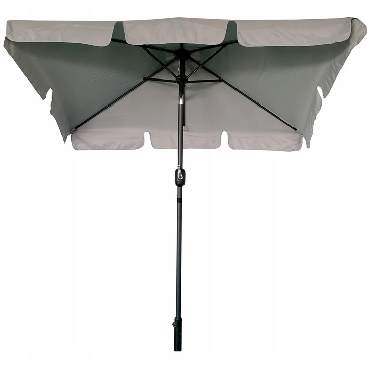 Umbrela de balcon, Ekspand, pliabila, 125 x 200 cm, poliester 180 g/m², tuburi din otel, calitate superioara, reglare unghi, rezistenta la intemperii, usoara si practica, gri deschis