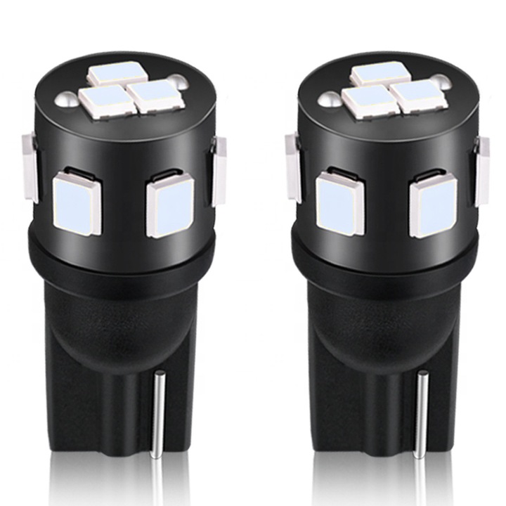 Set 2 Becuri LED Auto, Fastlane, T10 W5W, Premium, CanBus, Albastru