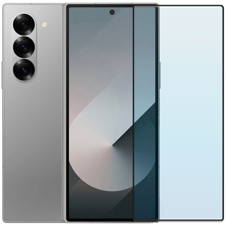 Folie din sticla securizata pentru Samsung Galaxy Z Fold 6, HAMSTERBOX Glass Shield, Protectie completa ecran, Full face, Aplicare rapida, Case Friendly, Transparenta