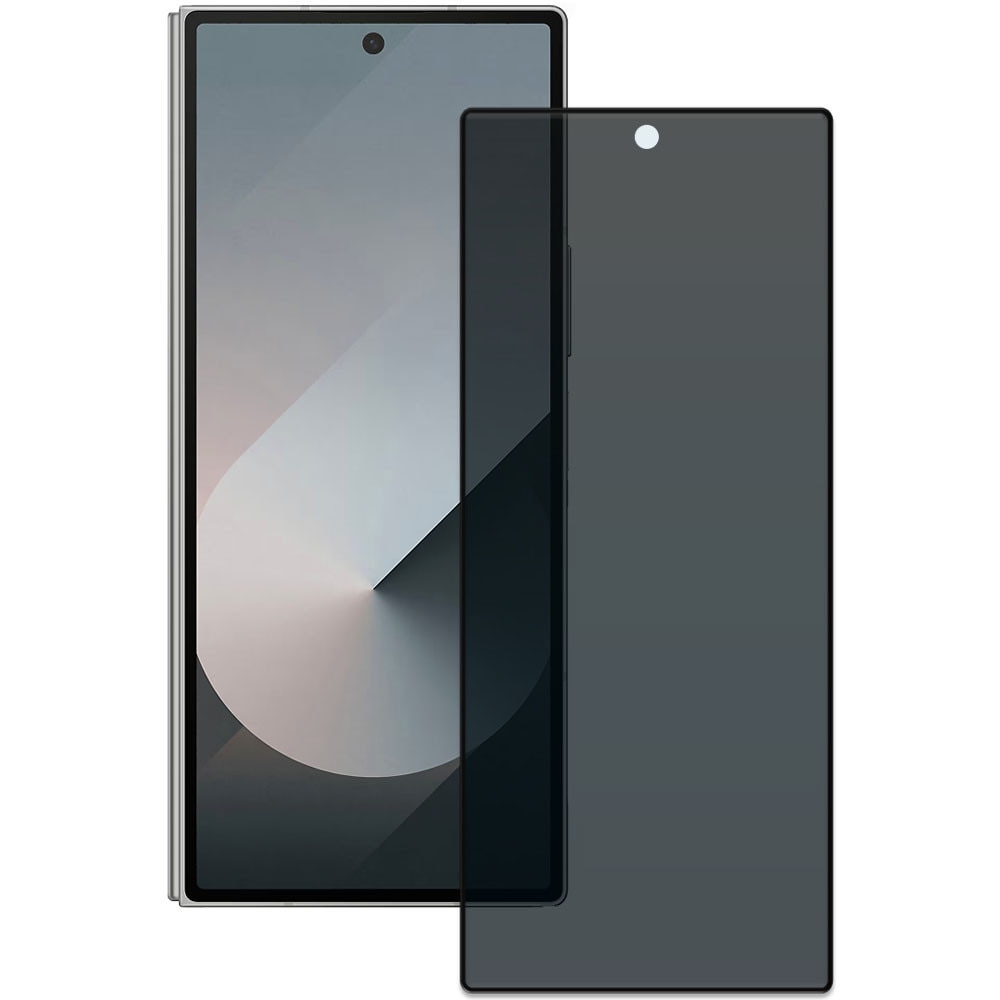 Folie din sticla securizata pentru Samsung Galaxy Z Fold 6, HAMSTERBOX Privacy Shield, Protectie completa ecran, Full face, Aplicare rapida, Case Friendly, Negru