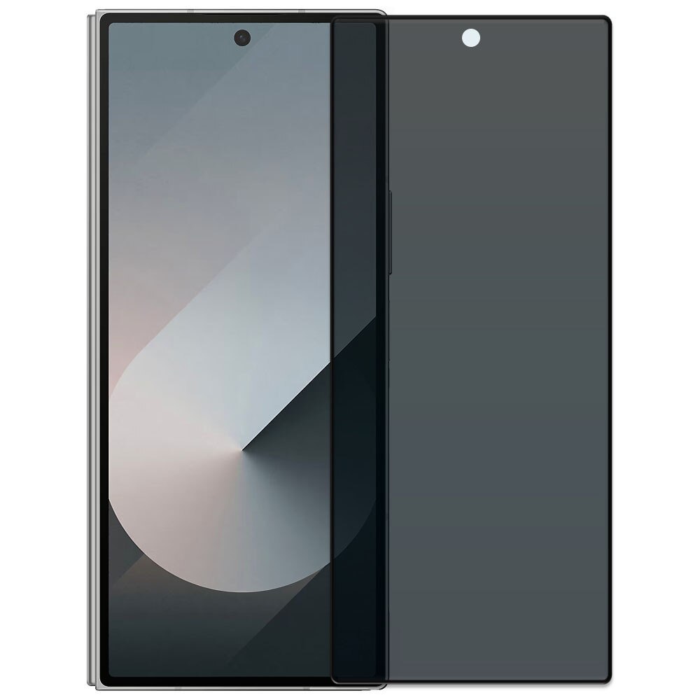 Folie din sticla securizata pentru Samsung Galaxy Z Fold 6, HAMSTERBOX Privacy Shield, Protectie completa ecran, Full face, Aplicare rapida, Case Friendly, Negru