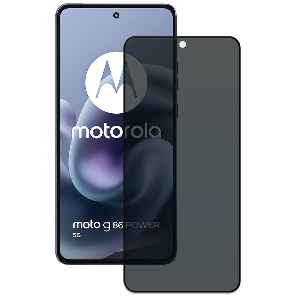 Folie din sticla securizata pentru Motorola Moto G86 Power 5G, HAMSTERBOX Privacy Shield, Protectie completa ecran, Full face, Aplicare rapida, Case Friendly, Negru