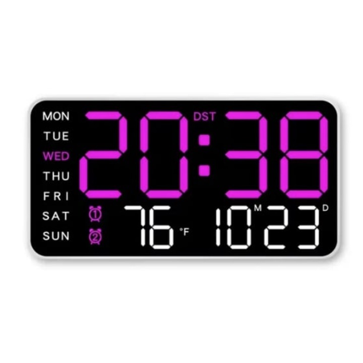 Настолен или стенен часовник 6659 с дигитален дисплей за температура и аларма