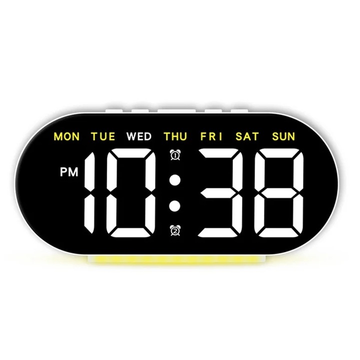Ceas digital GH8035 cu lumina ambientala si alarma