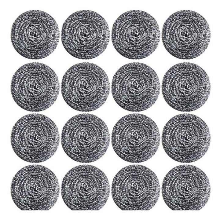 16 PCS din otel inoxidabil, 6cm x 3cm Metal Scourers, ideal pentru o varietate de suprafete, durabil si rezistent la rugina, tampon de curatare greu pentru bucatarie, ustensile de gatit si gratare, curatator multifunctional