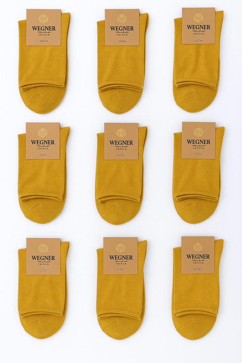 10 pár pamut zokni, mézszínű, 39-43