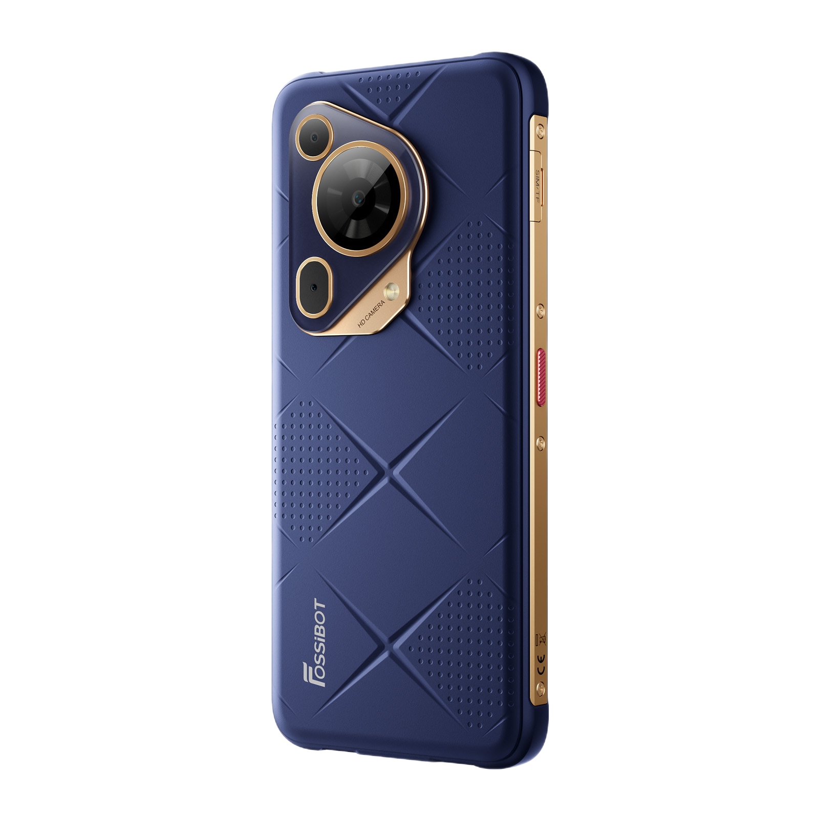 Telefon mobil FOSSIBOT F112 Pro, 5G, Dual SIM, Android 14, Slim Design, 6.88-inch 120Hz, 24GB RAM (8GB + 16GB ext), 256GB, NFC, Rezistent IP68/IP69K, Blue