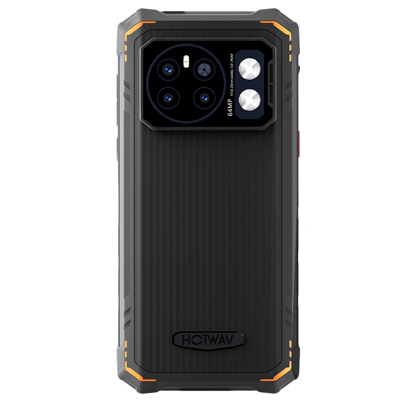 Telefon mobil HOTWAV Cyber 13, Dual SIM, 4G, Octa-Core, 6.6-inch, 16GB RAM (8GB + 8GB ext), 128GB, Camera 64MP + 16MP, 10800mAh, NFC, Lanterna Puternica 150 Lumens, Android 14, IP68/IP69K, Orange