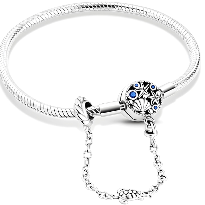 Bratara din argint 925 cu pandantive pentru femei, Bijuterii damacu zirconiu cubic 5A, argint Sterling, zirconiu cubic