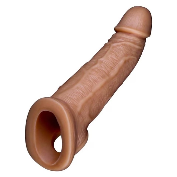 Manson Extensie Penis, Realist, Lungime Adaugata 200mm, Diametru 50mm, Maro