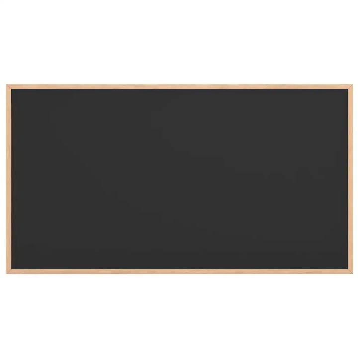 Tabla cu rama din lemn masiv de pin vidaXL, neagra, 55x100cm