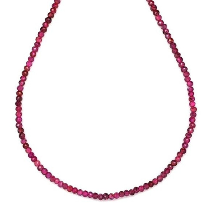 Margele minerale granat, fatetate, disc, A, 2×2 mm, 1 sir de margele pentru confectionarea bijuteriilor