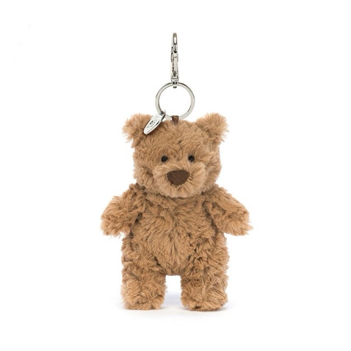 Kulcstartó charm, Barcelona Bear, 12cm, puha anyag, könnyű design