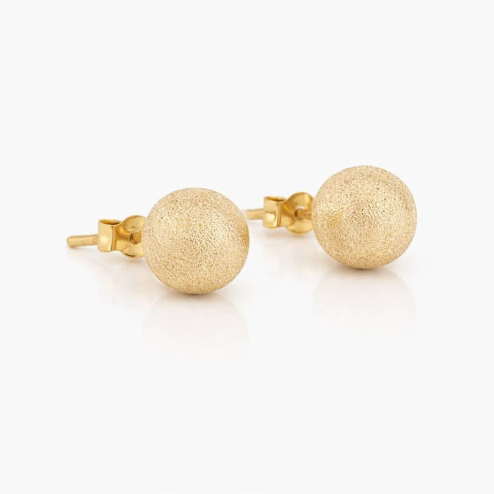 Cercei din Aur Galben de 18K cu Bile Glazurate, Sandra Ferretti