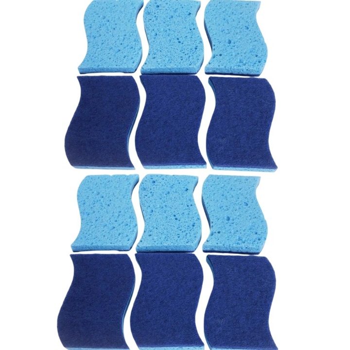 Гъба за миене на съдове, бързо почистване, устойчива на петна, подходяща за ежедневно почистване, памук, 12 броя