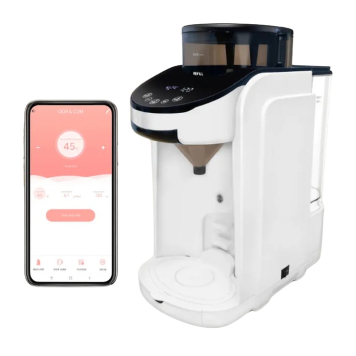 Умна автоматична машина за приготвяне на мляко Kindy, електрически миксер с нагряване, автоматично дозиране