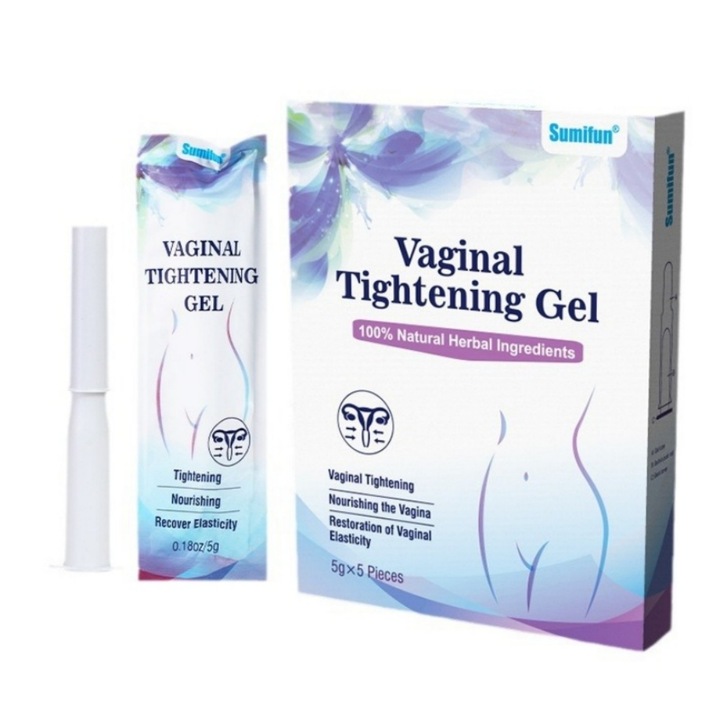Gel vaginal de strangere, 5 g fiecare, pachet de 5, gel delicat, care indeparteaza mirosurile, reparator vaginal, usor, potrivit pentru ingrijirea intima feminina