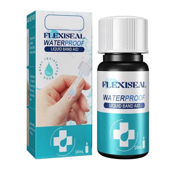 Folyékony tapasz, folyékony gélkötés, vízálló és légáteresztő, gyorsan száradó, vízálló sebkezelés vágásokra és karcolásokra - légáteresztő gyógyító gél 10 ml, gyorsan száradó védőfólia kisebb sebekre, alapvető termék