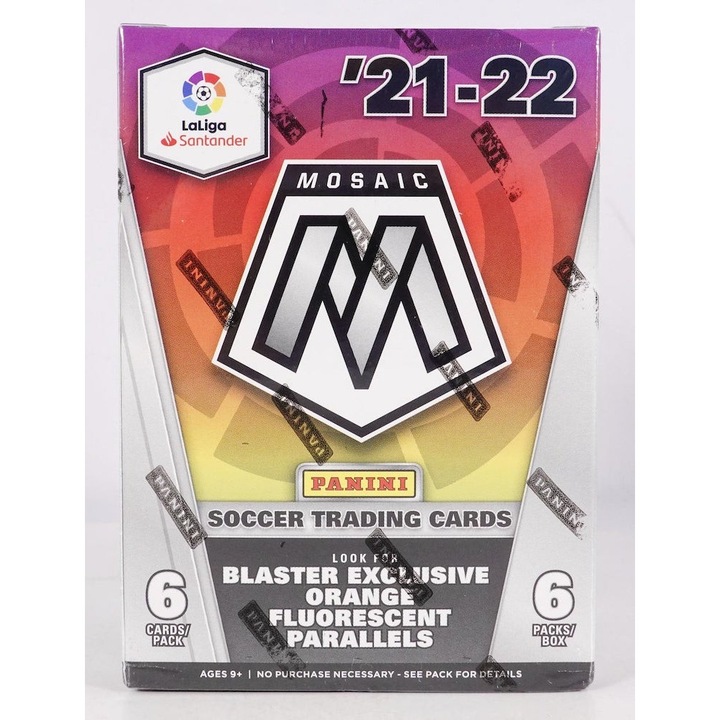 2021/22 Panini Mosaic LaLiga Soccer Blaster Doboz (24db Focis Kártya, benne Mosaic Parallel Kártyák!)