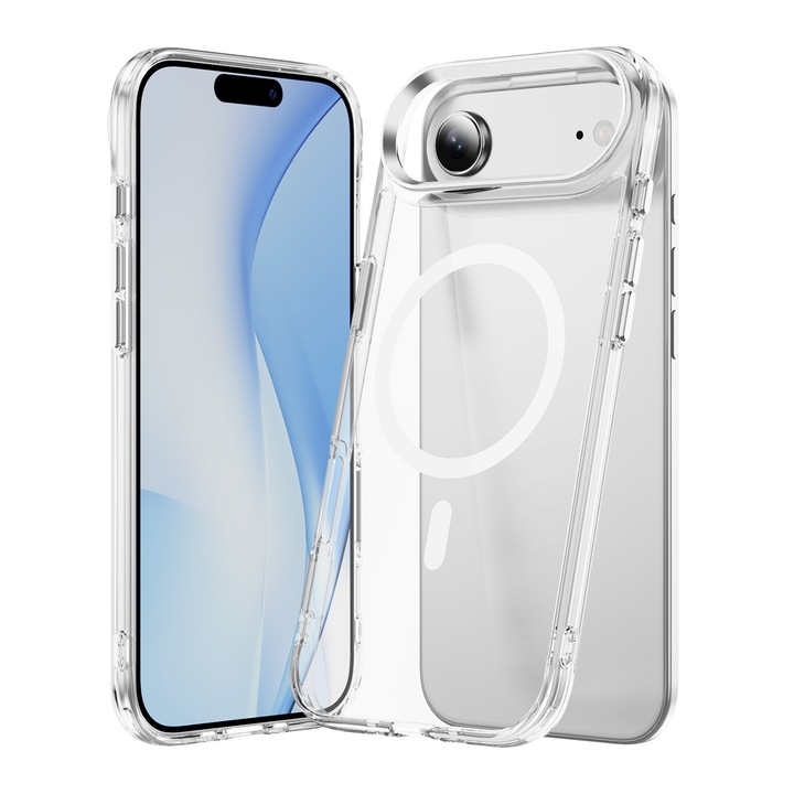 Калъф за телефон, Bluvista®, Съвместим с Apple iPhone 17 Air, Противоударен, Превъзходна защита, Вътрешен бъмпер, Magsafe, Бял