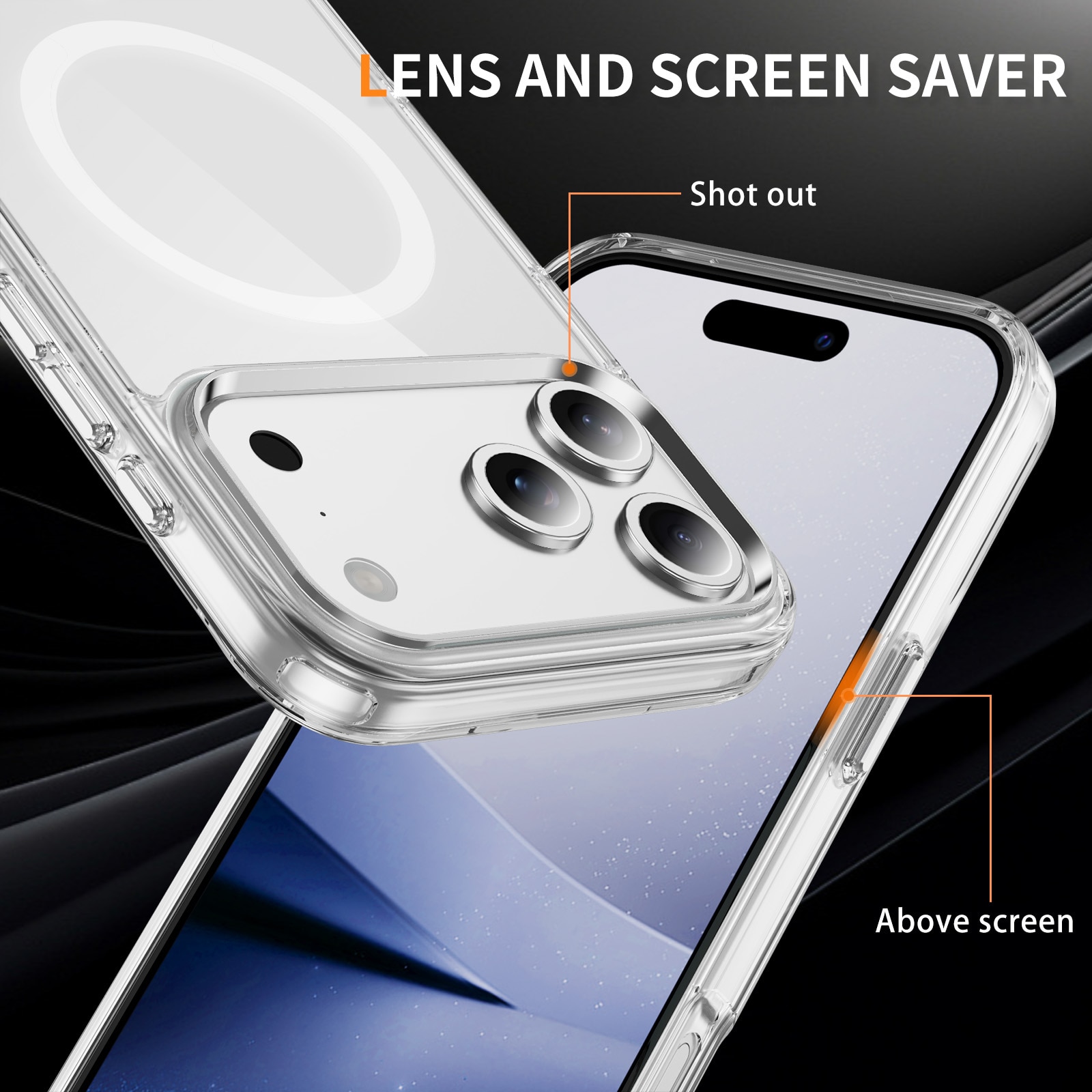 Husa protectie telefon, Bluvista®, Compatibila Apple iPhone 17 Pro, Antisoc, Protectie Superioara, Bumper interior, Magsafe, Alb