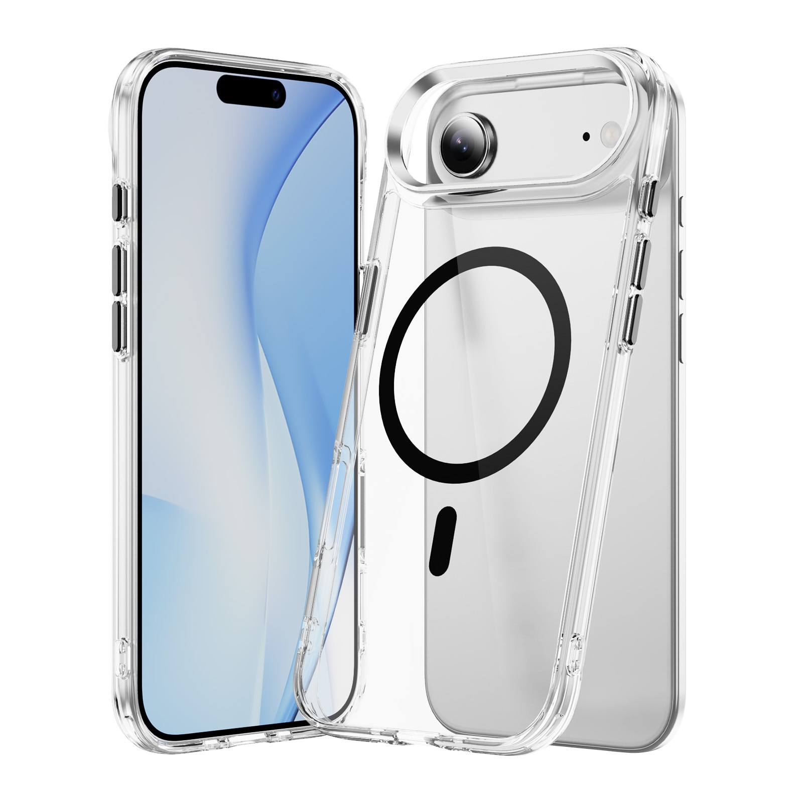 Husa protectie telefon, Bluvista®, Compatibila Apple iPhone 17 Air, Antisoc, Protectie Superioara, Bumper interior, Magsafe, Negru