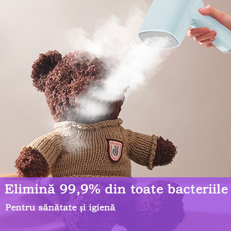 Fier de calcat cu abur portabil, pliabil, 1300W, potrivit pentru calatorii, calcare cu abur intr-un singur pas, fara sifonare