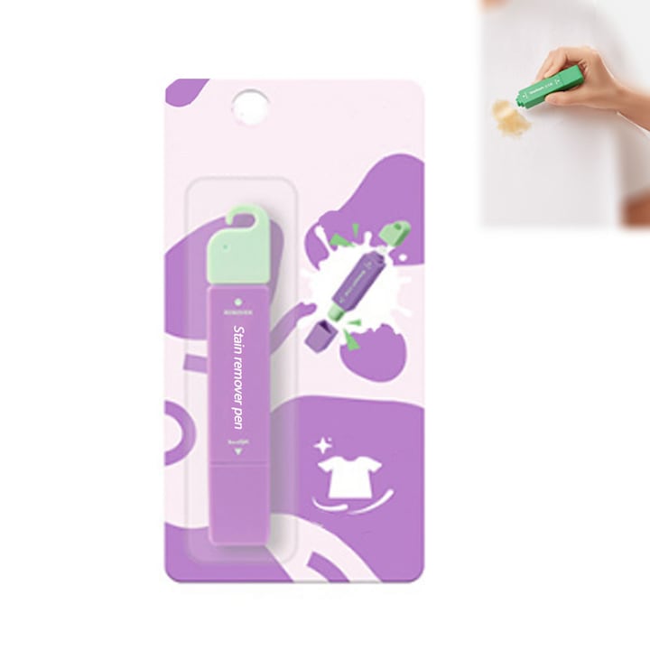 Маркер за незабавно премахване на петна, Unloshe, 2-в-1 активна гумичка и четка за дрехи, преносима писалка, идеална за пътуване