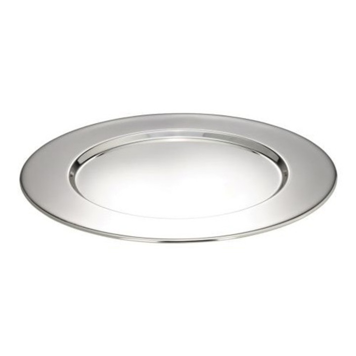 Tavă LUXURY argintată, 30cm, design clasic, finisaj lucios