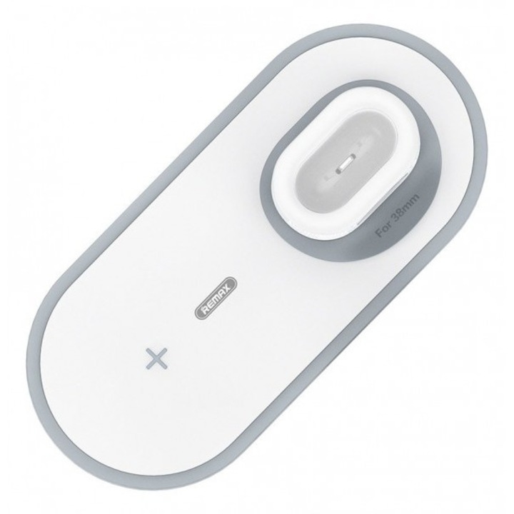 Incarcator Wireless Remax 3 In 1, Airpods / Apple Watch 38mm Phone / Smartphone, Alb